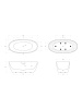Ванна акриловая BelBagno BB717-1700-800 170х80 отдельностоящая овальная с ножками