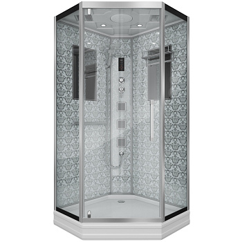 Душевая кабина Niagara Luxe 7717W 100х100 трапеция с крышей ориентация универсальная Душевая кабина Niagara Luxe 7717W 100х100 трапеция с крышей ориентация универсальная