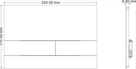 Клавиша смыва механическая Iberica Blanca INOX-S IB.B016.04 цвет черный
