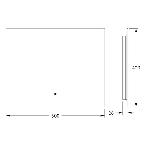 Зеркало в ванную Defesto GLOW DF 2501RH 50х40 - фото 2