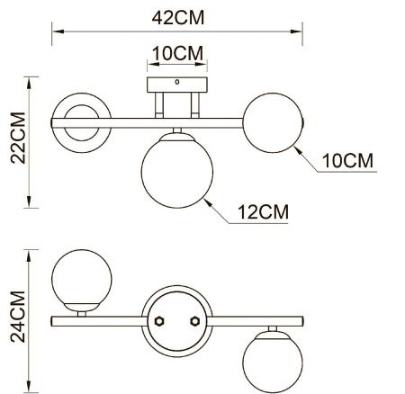 Люстра потолочная Arte Lamp Gemini (Гемини) A2243PL-3PB