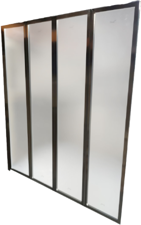 Душевая шторка на ванну Cerutti SPA BOUNA 131х139 стекло матовое профиль хром глянцевый ориентация универсальная