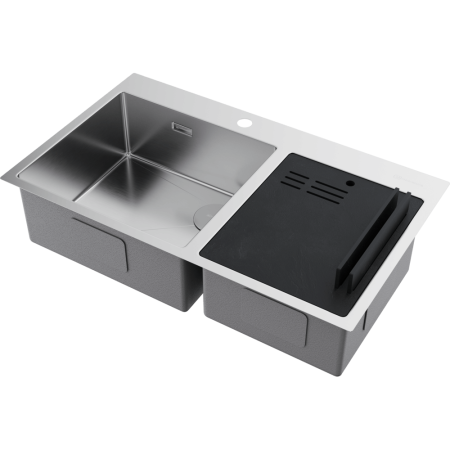 Кухонная мойка Omoikiri Akisame 86-2 Side 4997021 86х51 цвет нержавеющая сталь