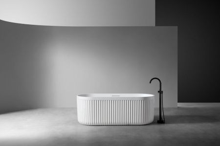 Ванна из искусственного камня Abber Stuttgart AM9925 170х75 отдельностоящая овальная с каркасом