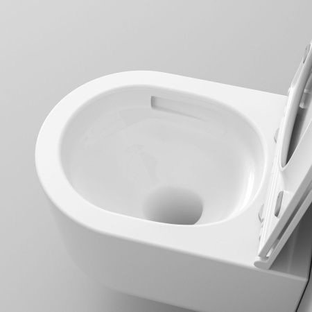 Унитаз подвесной Grossman Торнадо GR-4416SQ белый с сиденьем микролифт безободковый смыв торнадо