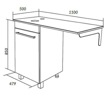 Столешница 1MarKa Wash Ц0000004099 110х50 накладная цвет коричневый