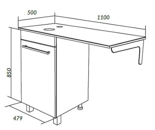 Столешница 1MarKa Wash Ц0000004099 110х50 накладная цвет дуб сонома - фото 5