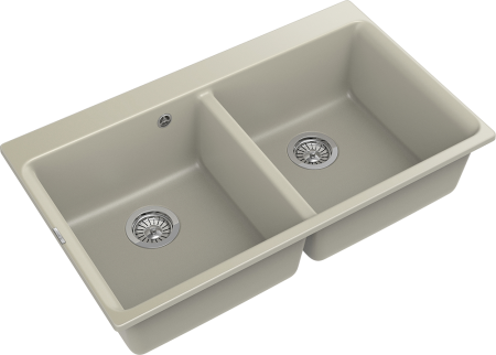 Кухонная мойка Rivelato AXEL X-90-2D topazio 85х50 цвет бежевый