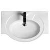 Раковина керамическая Onika Байкал 1WH110259 80х50 накладная цвет белый 1 отверстие под смеситель