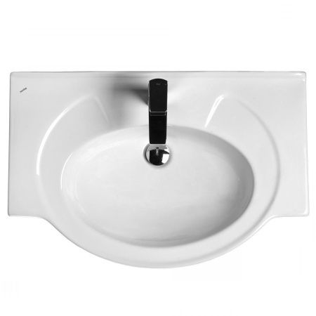 Раковина керамическая Onika Байкал 1WH110259 80х50 накладная цвет белый 1 отверстие под смеситель