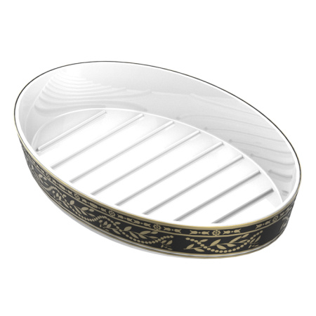 Мыльница THG Marquise porcelaine noire A7F-A02-4607