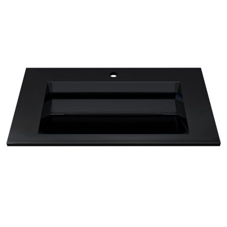 Раковина из искусственного камня Uperwood Next Premium RNext80bg 80х50 полувстраиваемая цвет черный