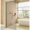 Душевая перегородка Maybah Glass MGD-692-3ш 89х195 стекло тонированное профиль золото глянцевое