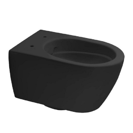 Чаша унитаза подвесная Scarabeo Moon 5520/CL 49 BK цвет черный матовый без сиденья безободковая смыв торнадо