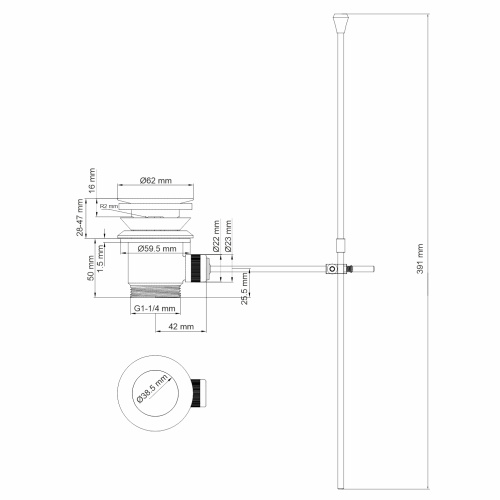 Смеситель для биде WasserKRAFT Sauer 7100 7106 на биде золото - фото 3