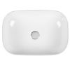 Раковина из сантехнического фарфора Bond Cube S54-450 50х30 накладная цвет белый без отверстий под смеситель