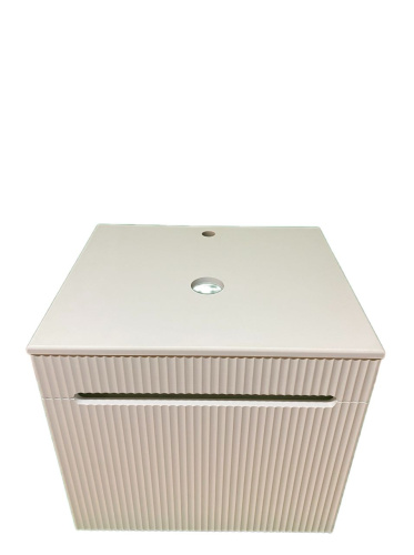 Тумба под раковину Sintesi STL.W7025 60х55х50 подвесная цвет белый - фото 2