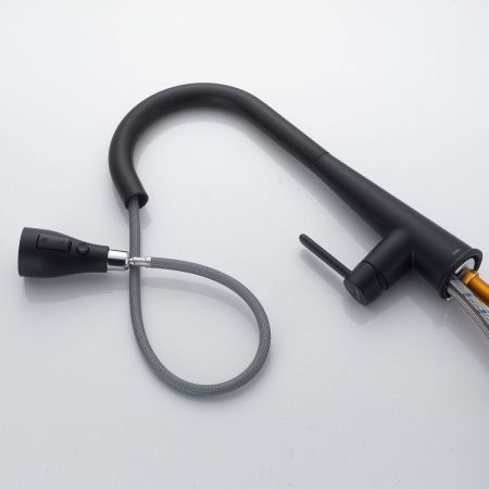 Смеситель для кухни Shevanik S363H на мойку черный