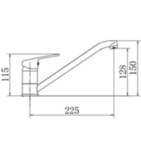 Смеситель для кухни Fashun A4816 на мойку хром