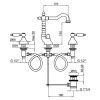 Смеситель Webert Dorian DO750202010 на раковину золото