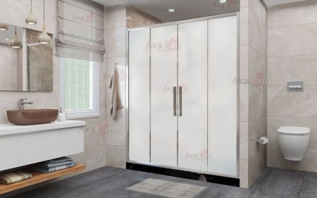 Душевая дверь AvaCan FC2-170MT 190х195 стекло матовое профиль хром