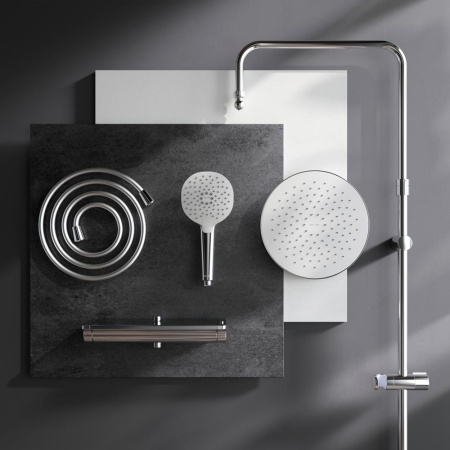 Душевая стойка Am.Pm Spirit V2.0 F0770A400 настенная цвет хром с термостатом