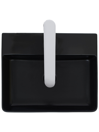 Раковина из сантехнического фаянса WeltWasser WW SK 10000004505 40 см накладная цвет черный 1 отверстие под смеситель