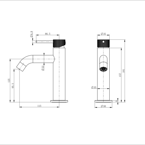 Смеситель Wonzon & Woghand WW-H1061-CR на раковину/столешницу хром - фото 5