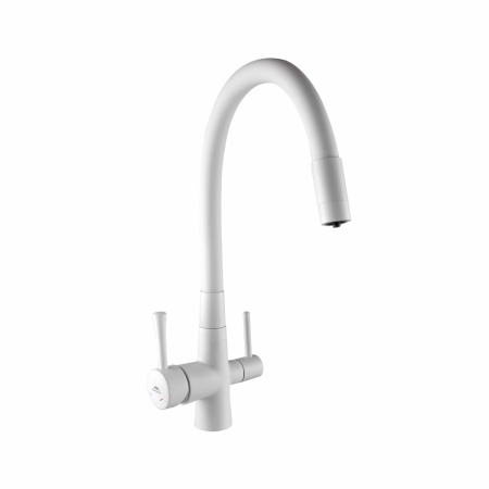 Смеситель для кухни Fashun A4362-8 на мойку белый