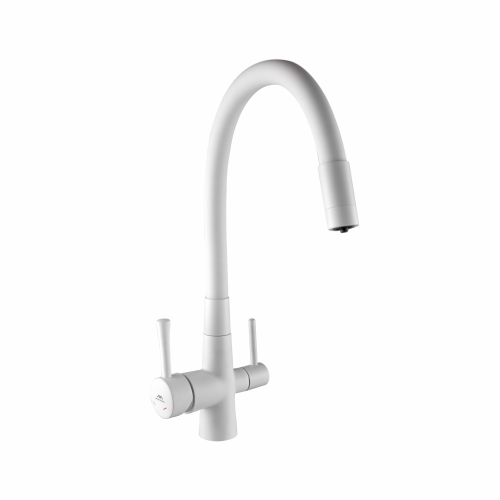 Смеситель для кухни Fashun A4362-8 на мойку белый - фото 2