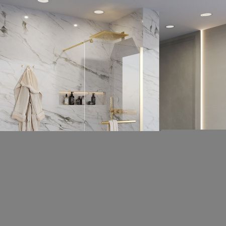 Душевая перегородка Niagara Nova NG-641-90GOLD 90х195 стекло прозрачное профиль золото