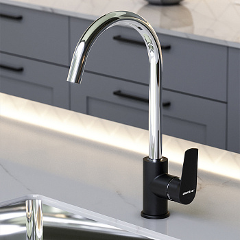 Смеситель для кухни Damixa Origin Balance 790720000 на мойку черный/хром