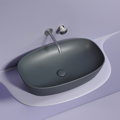 Раковина Ceramica Nova ELEMENT 60 см CN6049MDH накладная цвет темный антрацит матовый - фото 4