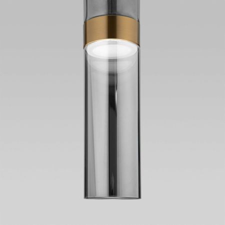 Светильник подвесной Eurosvet Lumen (Лумен) 50244/1 LED латунь/дымчатый