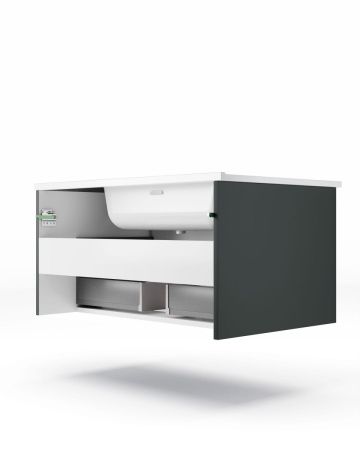 Тумба под раковину La Fenice Terra FNC-01-TER-G-60 60х50 подвесная цвет серый