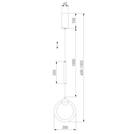 Светильник подвесной Eurosvet Rim (Рим) 90165/1 черный жемчуг