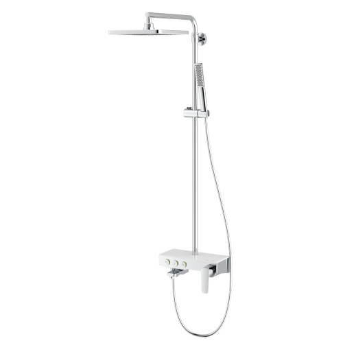 Душевая стойка Teska NIAGARA NG3501C настенная цвет хром/белое стекло