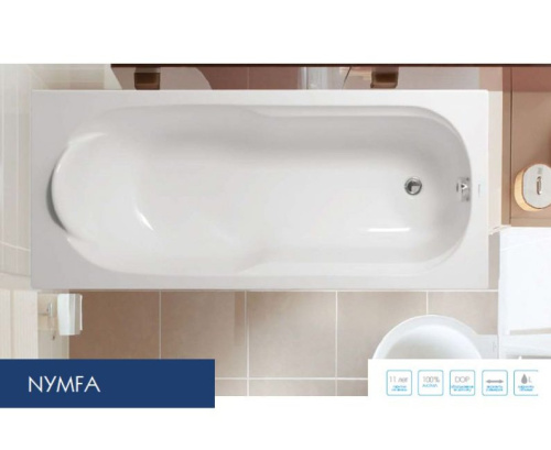 Ванна акриловая Vagnerplast Nymfa VPBA167NYM2E-04 160х70 пристенная прямоугольная - фото 3