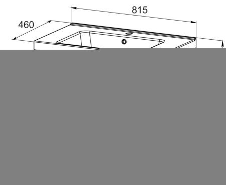 Тумба с раковиной Orange TOPLINE-Milano TP-MR80+RA 80х50 подвесная цвет белый