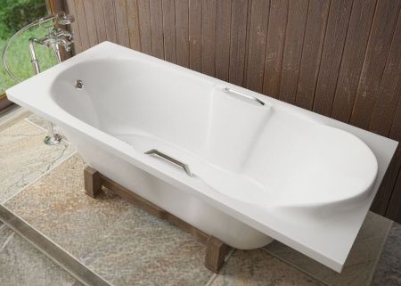 Ванна из литьевго мрамора Эстет Камелия ФР-00001032 180х75 пристенная прямоугольная