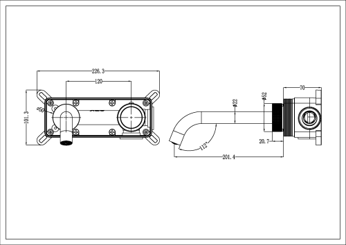 Смеситель автоматический Boheme Tech 158/2-CB встраиваемый медь брашированная - фото 2