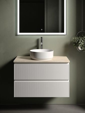 Тумба под раковину Sancos SNOB R SNR80W 80х40 подвесная цвет белый