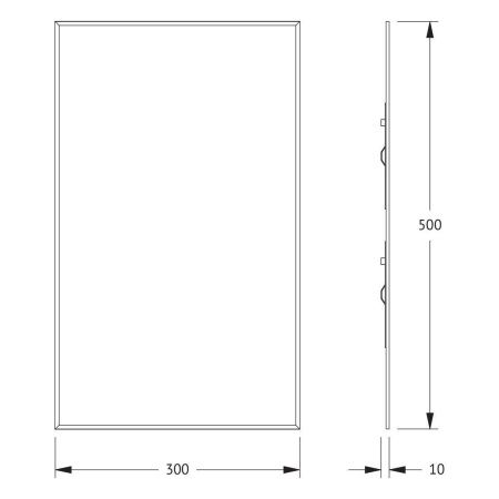 Зеркало Evoform Standard BY 0204 30х50 подвесное
