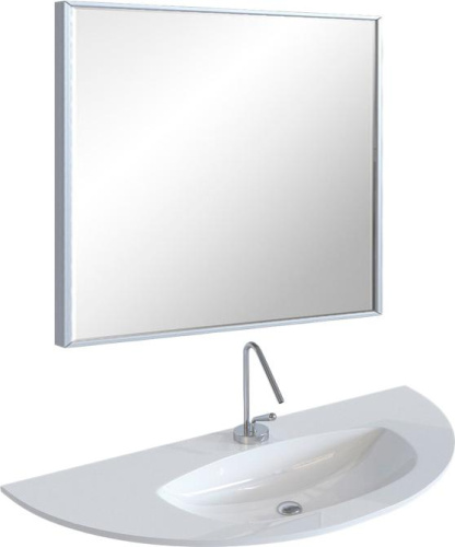 Зеркало в ванную De Aqua Сильвер 00261665 90х75 цвет серебро - фото 4