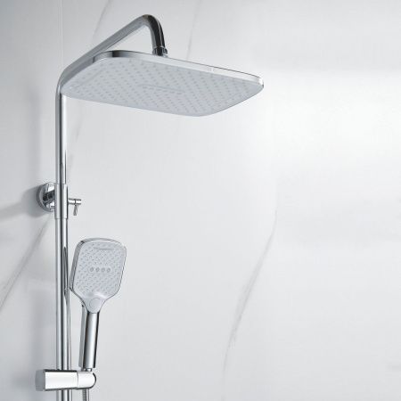 Душевая стойка Shevanik S4136 настенная цвет хром