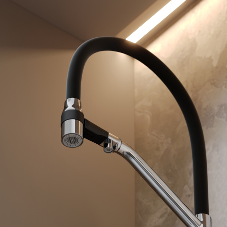 Смеситель для кухни Sancos Orta SC4008CH на мойку хром/черный