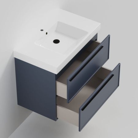 Тумба с раковиной La Fenice Elba TWIN NFNC-01-ELB-BG-80-2-3-80 80х50 подвесная цвет синий