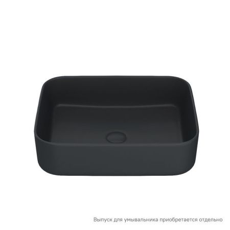 Раковина керамическая Iddis Bridge BRIBM05i27 50х40 накладная цвет черный без отверстий под смеситель