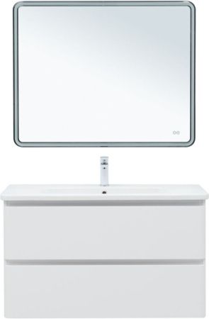 Тумба под раковину Aquanet Эмбер 00330469 100х40 подвесная цвет белый