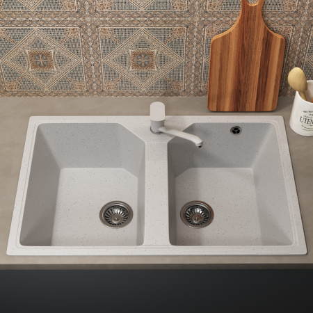 Кухонная мойка Uperwood ECON UPD-402 4010202112 77х49 цвет белый